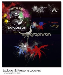 پروژه افترافکت لوگوموشن آتش بازی و انفجار نور Explosion & Fireworks Logo پروژه افترافکت لوگوموشن آتش بازی و انفجار نور