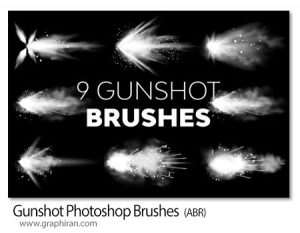 دانلود براش فتوشاپ اثر شلیک گلوله Gunshot Photoshop Brushes دانلود براش فتوشاپ اثر شلیک گلوله