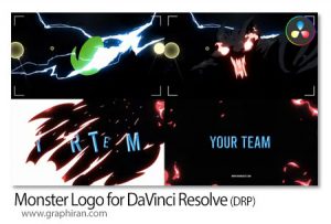 دانلود پروژه داوینچی لوگوموشن هیولا Monster Logo for DaVinci Resolve دانلود پروژه داوینچی لوگوموشن هیولا