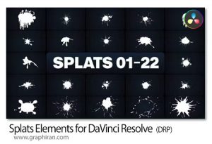 دانلود المان های پاشیدن مایع برای داوینچی ریزالو Splats Elements for DaVinci Resolve دانلود المان های پاشیدن مایع برای داوینچی ریزالو
