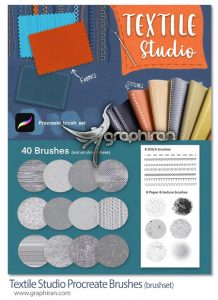 دانلود براش پروکریت پارچه و بافت Textile Studio Procreate Brushes دانلود براش پروکریت پارچه و بافت
