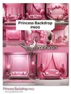 دانلود تصاویر بک دراپ اتاق صورتی Princess Backdrop دانلود تصاویر بک دراپ اتاق صورتی