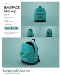 دانلود 3 موکاپ کیف کوله پشتی Backpack Mockups دانلود 3 موکاپ کیف کوله پشتی