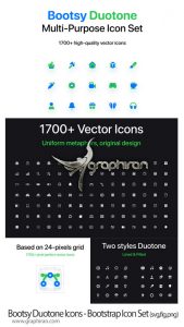 دانلود پک 1700 آیکون بوت استرپ Bootsy Duotone Icons - Bootstrap Icon Set Ui8.net دانلود پک 1700 آیکون بوت استرپ