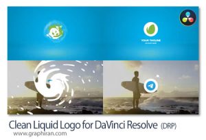 پروژه آماده داوینچی ریزالو لوگو موشن مایع کارتونی Clean Liquid Logo for DaVinci Resolve پروژه آماده داوینچی ریزالو لوگو موشن مایع کارتونی