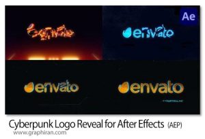 پروژه آماده افترافکت لوگوموشن سایبرپانک Cyberpunk Logo Reveal for After Effects پروژه آماده افترافکت لوگوموشن سایبرپانک