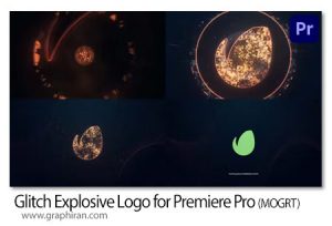 پروژه آماده پریمیر لوگوموشن انفجار گلیچ Glitch Explosive Logo for Premiere Pro پروژه آماده پریمیر لوگوموشن انفجار گلیچ