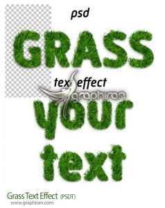 دانلود قالب فتوشاپ افکت متن چمن Grass Text Effect دانلود قالب فتوشاپ افکت متن چمن
