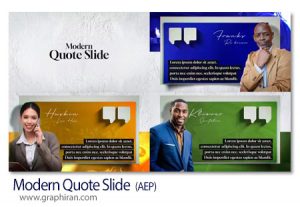 دانلود پروژه افترافکت نمایش نقل قول افراد Modern Quote Slide دانلود پروژه افترافکت نمایش نقل قول افراد