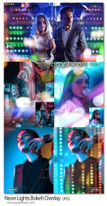 دانلود افکت های پوششی نورهای چراغ بوکه Neon Lights Bokeh Overlay دانلود افکت های پوششی نورهای چراغ بوکه