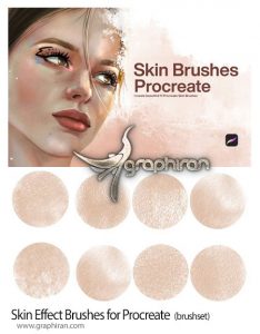 دانلود براش پروکریت بافت پوست Skin Effect Brushes for Procreate دانلود براش پروکریت بافت پوست