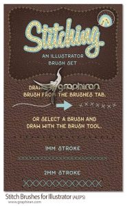 دانلود براش ایلوستریتور دوخت Stitch Brushes for Illustrator دانلود براش ایلوستریتور دوخت