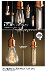 دانلود تصاویر لامپ های قدیمی PNG با کیفیت Vintage Lightbulb Renders Pack دانلود تصاویر لامپ های قدیمی PNG با کیفیت