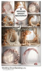 دانلود مجموعه بک دراپ عکاسی عروسی پرده سفید و گل Wedding Shoot Backdrop دانلود مجموعه بک دراپ عکاسی عروسی پرده سفید و گل