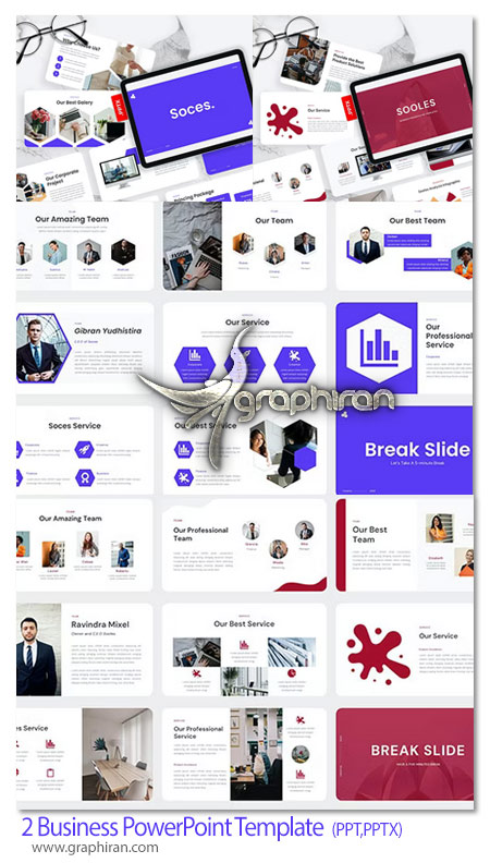 دانلود 2 قالب پاورپوینت تجاری و شرکت حرفه ای