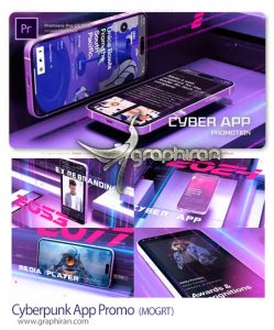 پروژه پریمیر معرفی اپلیکیشن موبایل سبک سایبرپانک Cyberpunk App Promo پروژه پریمیر معرفی اپلیکیشن موبایل سبک سایبرپانک