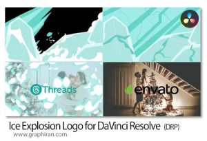 پروژه داوینچی ریزالو لوگوموشن انفجار یخ Ice Explosion Logo for DaVinci Resolve پروژه داوینچی ریزالو لوگوموشن انفجار یخ
