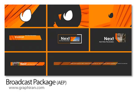 پروژه افترافکت پکیچ پخش زنده Broadcast Package