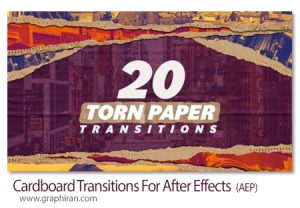 دانلود ترانزیشن های افترافکت پاره شدن مقوا Cardboard Transitions For After Effects دانلود ترانزیشن های افترافکت پاره شدن مقوا