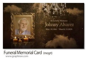 پروژه پریمیر ترحیم و تسلیت Funeral Memorial Card Premiere Pro پروژه پریمیر ترحیم و تسلیت