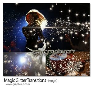 ترانزیشن های پریمیر پارتیکل های جادویی برف و نور Magic Glitter Transitions ترانزیشن های پریمیر پارتیکل های جادویی برف و نور