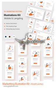 دانلود کیت تصویرسازی با موضوع بازاریابی Marketting Illustration Kit دانلود کیت تصویرسازی با موضوع بازاریابی