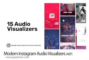 پروژه افترافکت 15 ویژوالایزر اینستاگرام مدرن Modern Instagram Audio Visualizers پروژه افترافکت 15 ویژوالایزر اینستاگرام مدرن