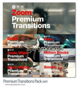 دانلود 128 ترانزیشن متنوع افترافکت با افکت صوتی Premium Transitions Pack دانلود 128 ترانزیشن متنوع افترافکت با افکت صوتی
