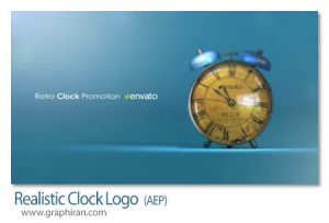 پروژه افترافکت لوگوموشن ساعت واقعی Realistic Clock Logo پروژه افترافکت لوگوموشن ساعت واقعی