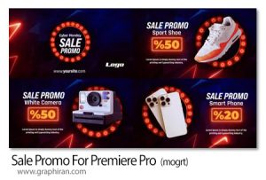 پروژه پریمیر پروموشن فروش فوق العاده Sale Promo For Premiere Pro پروژه پریمیر پروموشن فروش فوق العاده Sale Promo For Premiere Pro
