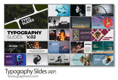 دانلود پروژه افترافکت اسلایدهای تایپوگرافی Typography Slides
