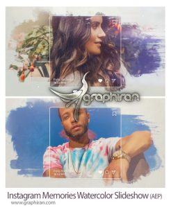پروژه افترافکت اسلایدشو آبرنگی خاطرات اینستاگرام Instagram Memories Watercolor Slideshow پروژه افترافکت اسلایدشو آبرنگی خاطرات اینستاگرام