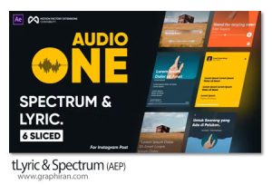 پروژه افترافکت طیف صوتی و متن شعر Lyric & Spectrum پروژه افترافکت طیف صوتی و متن شعر