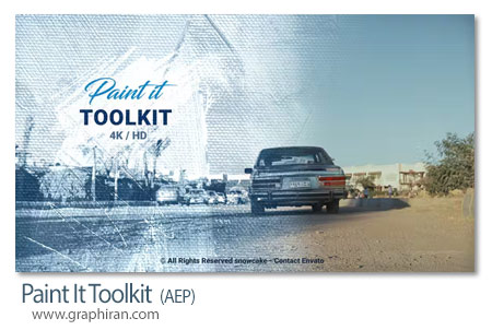 پروژه افترافکت تبدیل تصویر به نقاشی Paint It Toolkit
