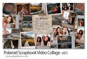 پروژه افترافکت کلاژ عکس های پولاروید Polaroid Scrapbook Video Collage پروژه افترافکت کلاژ عکس های پولاروید