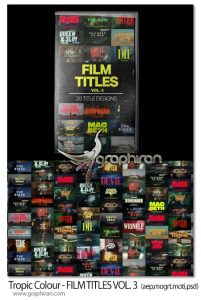 دانلود تایتل های سینمایی پریمیر، فاینال کات، افترافکت Tropic Colour - FILM TITLES VOL.3 دانلود تایتل های سینمایی پریمیر، فاینال کات، افترافکت