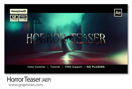 دانلود پروژه افترافکت تیزر ترسناک Horror Teaser