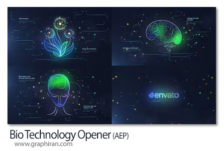 پروژه افترافکت اوپنر بایو تکنولوژی Bio Technology Opener