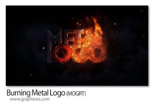 پروژه پریمیر نمایش لوگو فلزی آتشین Burning Metal Logo Premiere Pro پروژه پریمیر نمایش لوگو فلزی آتشین