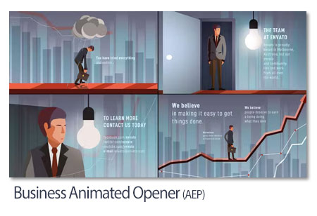 پروژه افترافکت تصویر سازی تجاری Business Animated Opener