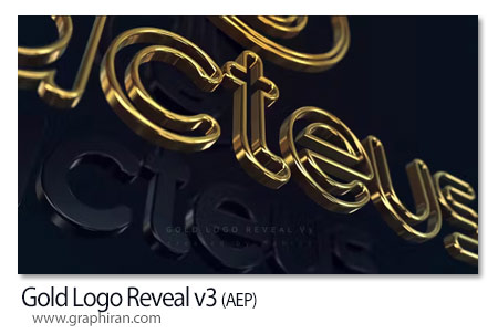 پروژه افتر افکت لوگو موشن طلایی Gold Logo Reveal v3