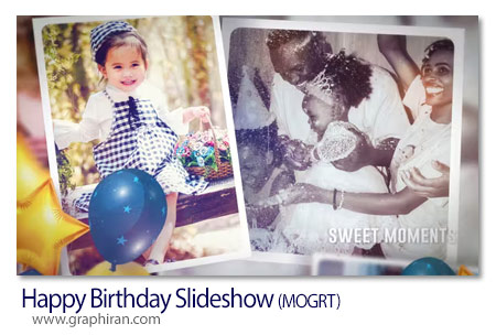 پروژه پریمیر اسلایدشو تولد Happy Birthday Slideshow