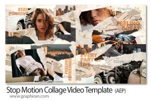 پروژه افترافکت استاپ موشن کلاژ Stop Motion Collage Video Template پروژه افترافکت استاپ موشن کلاژ