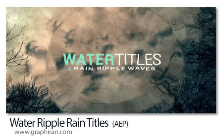 پروژه افترافکت افکت موج آب باران Water Ripple Rain Titles