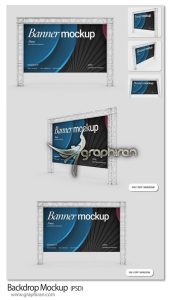 دانلود موکاپ بنر بک دراپ نمایشگاهی Backdrop Mockup دانلود موکاپ بنر بک دراپ نمایشگاهی Backdrop Mockup