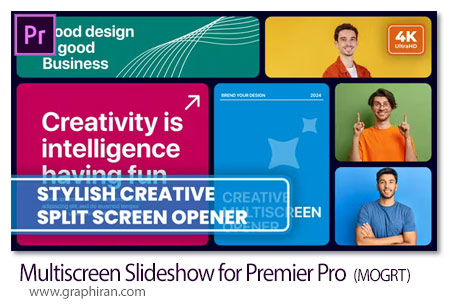 پروژه پریمیر اسلایدشو مولتی اسکرین Multiscreen Slideshow for Premier Pro