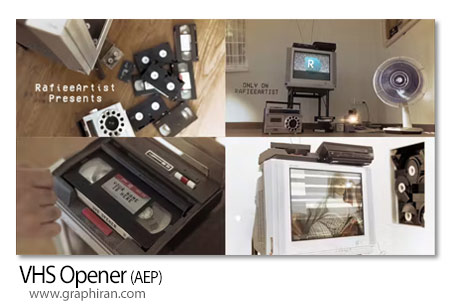 پروژه افترافکت اوپنر دستگاه پخش VHS و تلویزیون VHS Opener
