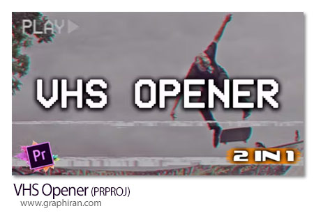 پروژه پریمیر اوپنر VHS افکت فیلم قدیمی VHS Opener Premiere Pro