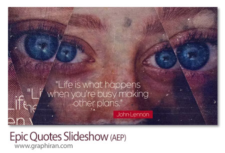 پروژه افترافکت اسلایدشو نقل قول Epic Quotes Slideshow