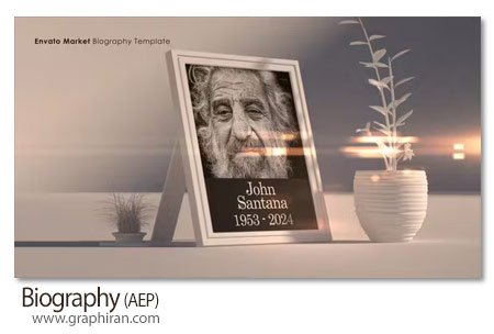 پروژه آماده افترافکت بیوگرافی و قاب عکس فرد Biography
